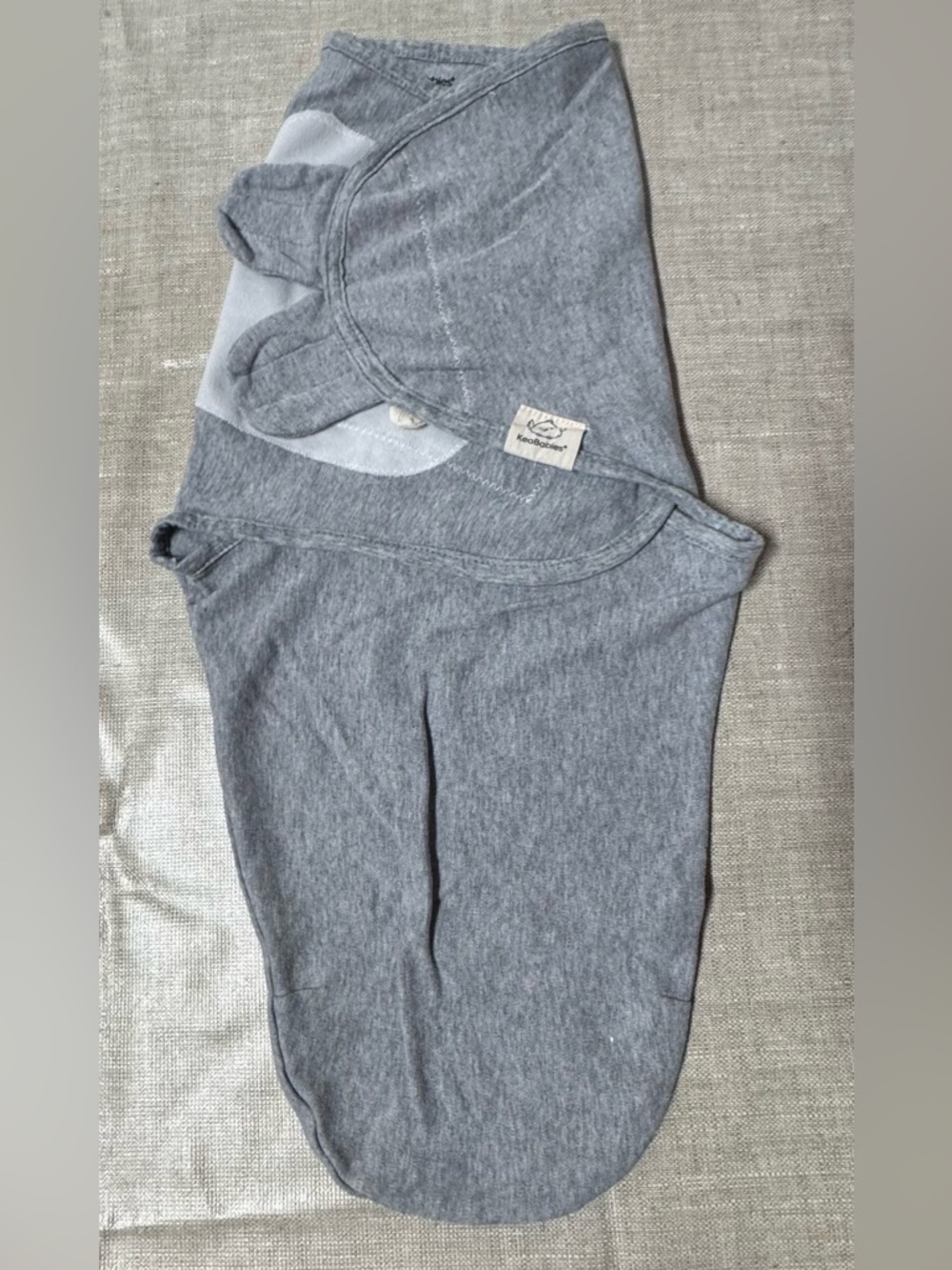 KeaBabies Grey baby Swaddle Sack with Easy Wrap Closure